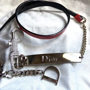 Dior Red Patent Leather Jewelery Belt